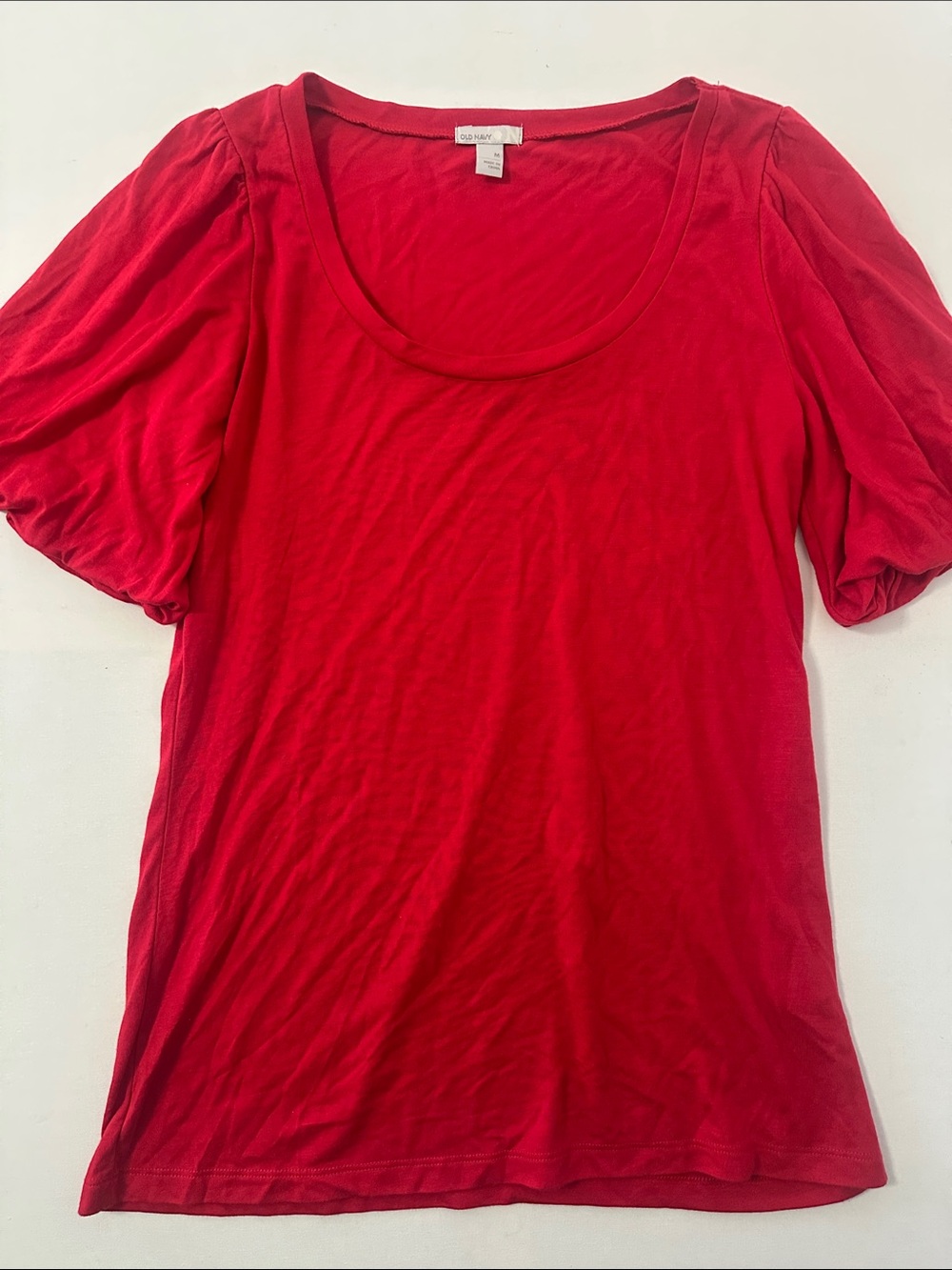 Old Navy Red Scoop-Neck Short Sleeve Tee